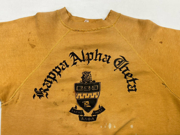 ヴィンテージ vintage 50's 60's RUSSELL ATHLETIC Kappa Alpha Theta オールドイングリッシュ ラグラン スウェット プリント イエロー Mサイズ 104MT-1028