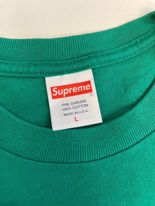 シュプリーム SUPREME 22AW Slap Shot Tee スラップショットTシャツ プリントロゴ 緑 Tシャツ グリーン Lサイズ 101MT-5043