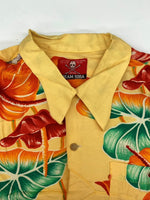クリームソーダ CREAM SODA OPEN COLLAR L/S ALOHA SHIRT オープン カラー アロハ シャツ ハワイアン 開襟 長袖 黄 長袖シャツ 花・植物 イエロー 104MT-1683