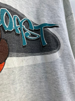 US US古着 90s ©1997 ヴィンテージ Vintage タスマニアデビル LOONEY TUNES ルーニーチューンズ 袖プリント  ロンT グレー 101MT-4578