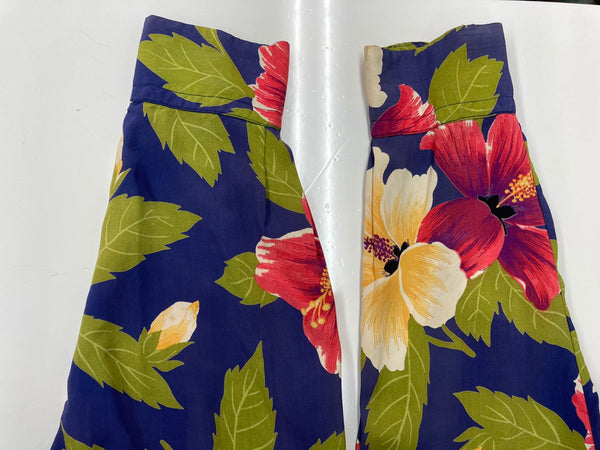 ヴィンテージ vintage 50s 50年代 CAMERON of CALIFORNIA ALOHA SHIRT アロハシャツ 長袖 オープンカラー 開襟 フェード ナス紺 長袖シャツ 総柄 マルチカラー Lサイズ 104MT-1827