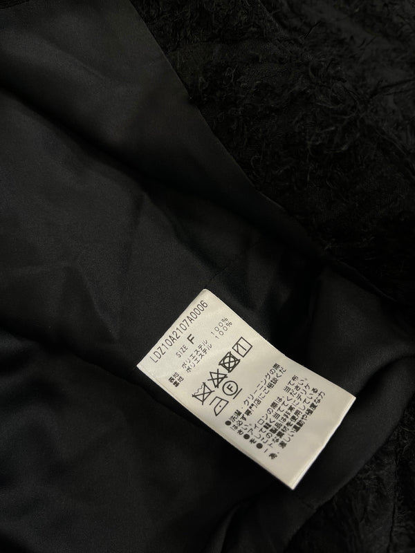 アトリエヌメロサンク Atelier N°5 Atelier N5 ノーカラーフェザージャケット 黒　 LDZ10A2107A0006 ジャケット ブラック フリーサイズ 101LT-237