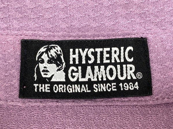 ヒステリックグラマー HYSTERIC GLAMOUR NIGHT GAMES ロングワンピース シャツ オーバーサイズ オーバーシルエット ヒスガール 日本製 PURPLE 紫 01211CO12 ワンピース プリント パープル フリーサイズ 104LT-200