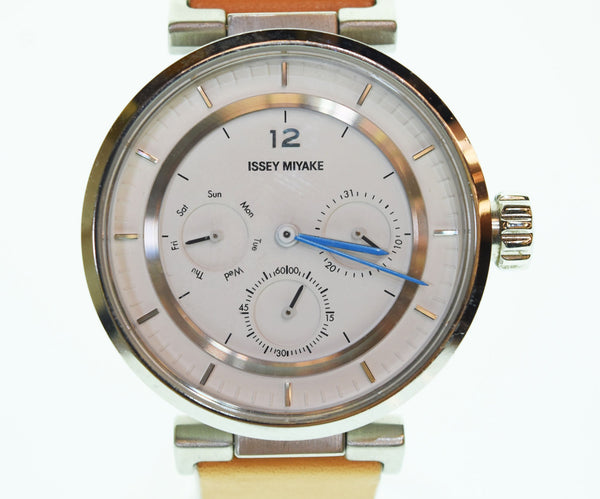 イッセイミヤケ ISSEY MIYAKE W-mini ダブリュミニ 和田智デザイン腕時計  メンズ腕時計ブラウン 103T-53