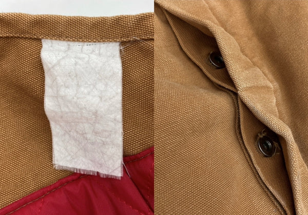 カーハート Carhartt DUCK OVERALL ダック オーバーオール ボタンフライ 裏キルティング 厚手 つなぎ オールインワン 茶 ロゴ つなぎ・オーバーオール ブラウン 104MB-313