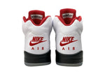 ナイキ NIKE 19年製 AIR JORDAN 5 RETRO FIRE RED エア ジョーダン レトロ ファイヤー レッド AJ5 スウッシュロゴ 白 赤 黒 DA1911-102 メンズ靴 スニーカー ホワイト 27.5cm 104S-844