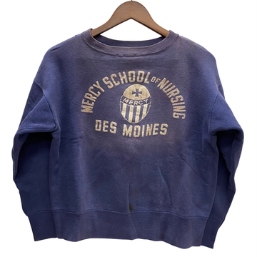 【曜日割引対象外】 ヴィンテージ vintage 60's Sweat shirt フロッキープリント スウェット ネイビー 201MT-3602 VB