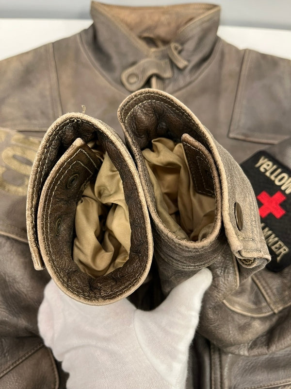 イエローコーン YeLLOW CORN レザージャケット ライダースジャケット シングルライダース バイカー バイク ツーリング 灰色 ジャケット グレー Lサイズ 101MT-5281