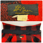 【曜日割引対象外】 エルエルビーン L.L.Bean 50's 筆記体黒タグ チェック柄 ウールジャケット 長袖シャツ レッド 201MT-4232 VB