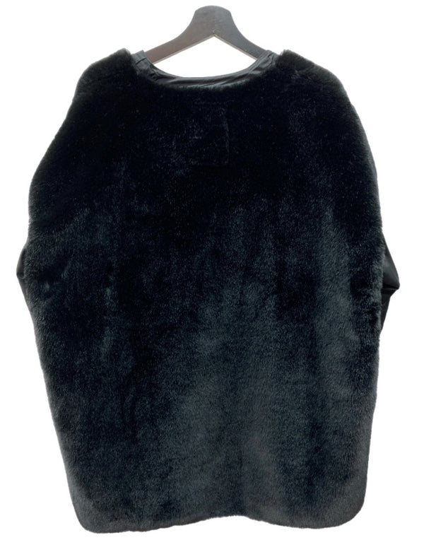 チャオパニック Ciaopanic エシンタ etsinta ファー 切替 ジャケット ジップアップ フルジップ ブルゾン ファージャケット BLACK 黒 TYZ1012207A0004 コート 無地 ブラック ONE 104LT-258