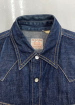 ザフラットヘッド THE FLAT HEAD DENIM WESTERN SHIRT デニム ウエスタン シャツ 長袖 インディゴ 青 7001 サイズ 36 長袖シャツ 無地 ブルー 104MT-1342