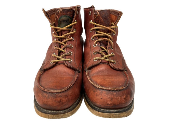 レッドウィング RED WING 90s 6-inch Classic Moc インチ クラシックモック モカシン Irish Setter 半円犬タグ レースアップ シューズ 赤茶 875 メンズ靴 ブーツ ワーク ブラウン サイズ 9 2E 104S-762