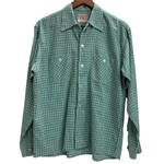 【曜日割引対象外】 ヴィンテージ vintage 50's~ Dunhill Cotton Check Shirts 長袖シャツ グリーン Mサイズ 201MT-4379 VB