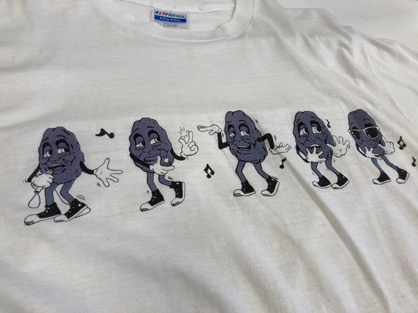 ヴィンテージ vintage 90s 90's Hanes California Raisins カリフォルニア レーズンズ キャラクター 企業モノ プリントT アメリカ製 made in USA Tシャツ ホワイト Lサイズ 101MT-3720