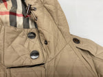 バーバリー Burberry ロンドン LONDON 三陽商会 ダッフルコート トグル ナイロン フーディ キルティング 裏地ノバチェック BEIGE  B1C08-263-50 コート ベージュ SIZE40 104LT-219