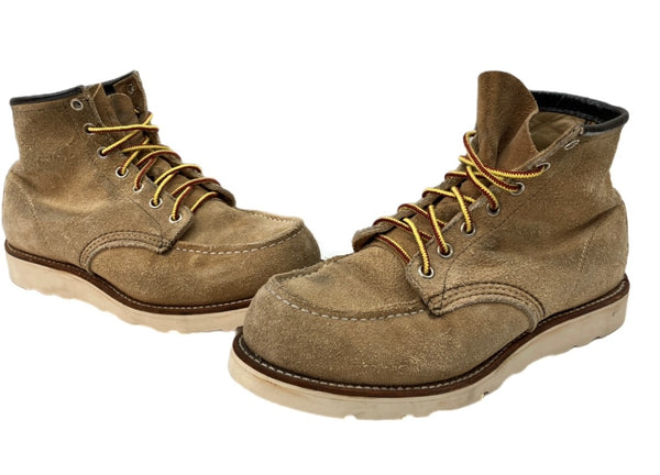 レッドウィング RED WING 90s 6-inch Classic Moc インチ クラシックモック Irish Setter USA製 スエード vibram シューズ 薄茶 メンズ靴 ブーツ ワーク ベージュ 104S-736