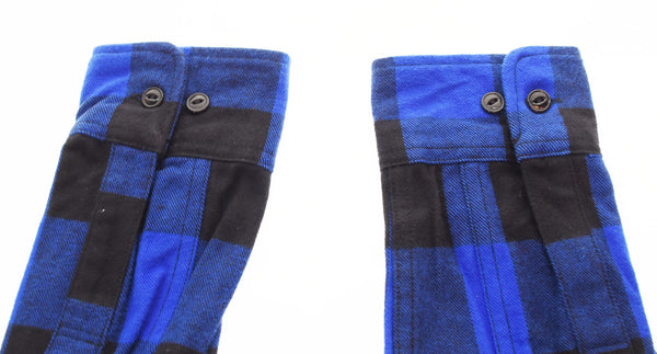 アベイシングエイプ A BATHING APE  ブロック チェック シャツ 青 長袖シャツ ブルー Sサイズ 103MT-2202