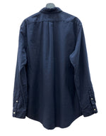 ラルフローレン RalphLauren POLO BUTTONDOWN SHIRT ボタンダウン シャツ CUSTOM FIT 刺繍 長袖 紺 長袖シャツ ワンポイント ネイビー XLサイズ 104MT-2086