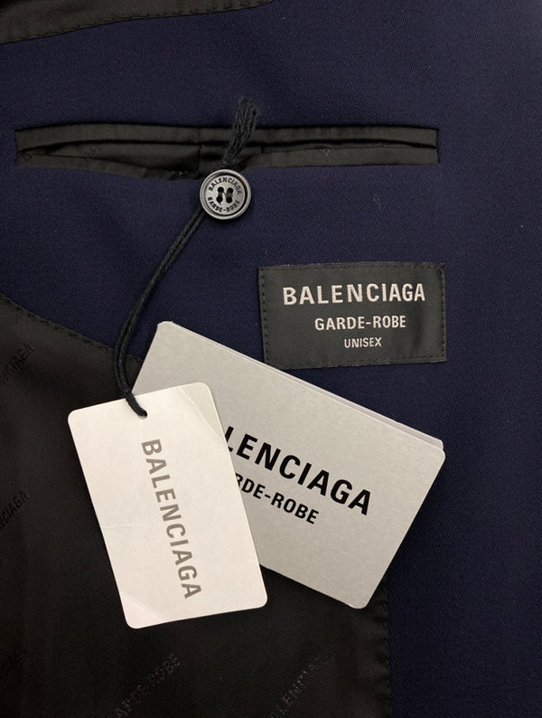 バレンシアガ BALENCIAGA 23SS Oversize Tailored Blazer Jacket オーバーサイズ テーラード ブレザー ジャケット 紺 725139 TNT09 XXS ジャケット 無地 ネイビー 104MT-1259
