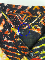 US古着 ボブマーリー ラスタ 柄シャツ 総柄  長袖シャツ マルチカラー 101MT-4586