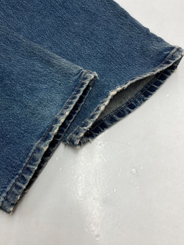 ダブルアールエル RRL 90s DENIM PANTS デニム パンツ ジップフライ ジーパン ジーンズ USA製 Ralph Lauren インディゴ 青 ロゴ R004 デニム ブルー 33/31 104MB-233