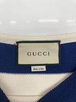 グッチ GUCCI L/S BORDER TEE ボーダー Tシャツ GGロゴ ニット 薄手 長袖 白 青 626048 XKBE5 ロンT ロゴ ホワイト XSサイズ 104MT-1892