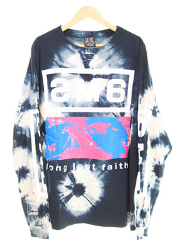 セントマイケル SAINT M×××××× 23SS TIE DYE LS TEE タイダイ SM6 長袖Tシャツ  SM-S23-0000-038 XL ロンT ブラック LLサイズ 103MT-2803