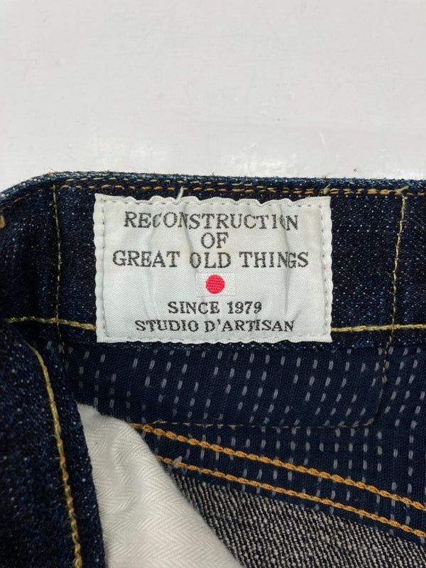 ステュディオ・ダ・ルチザン STUDIO D'ARTISAN Mt.Fuji DENIM PANTS 富士山 デニム パンツ ボタンフライ ジーンズ ジーパン ズボン 青 無地 D1838 デニム ブルー サイズ 32 104MB-198