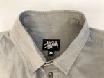 ステューシー STUSSY old stussy 90's ~ 00's made in usa チェックシャツ 格子柄 XL 半袖シャツ グレー LLサイズ 101MT-2830