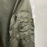 【曜日割引対象外】 アルファ インダストリーズ ALPHA INDUSTRIES USA製 MA-1 フライトジャケット ナイロン ジャケット カーキ Mサイズ 201MT-4433