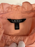 ラルフローレン RalphLauren ラッフルトリム コットンブレンド ドレス フリル ティアード ワンピース ピンク 4 101LT-147