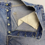 【曜日割引対象外】 リーバイス Levi's 60's 501XX 紙パッチ オフセット Vステッチ 隠しリベット足長R W32 デニム ブルー 201MB-1105 VB