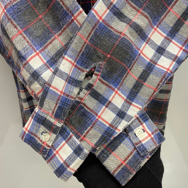 【曜日割引対象外】 ヴィンテージ vintage 60's Weareis gold チェックシャツ 長袖シャツ ブルー Mサイズ 201MT-4269 VB