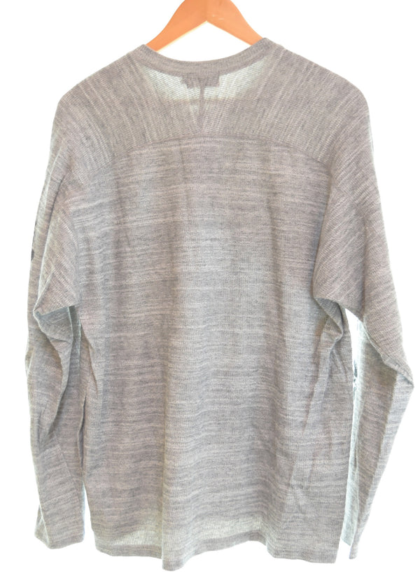 ヒステリックグラマー HYSTERIC GLAMOUR ヘンリーネック 長袖カットソー 02182CS02 ロンT グレー Lサイズ 103MT-3133