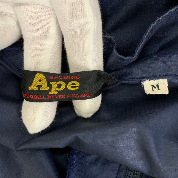 アベイシングエイプ A BATHING APE ナイロン ジャケット ネイビー Mサイズ 201MT-4829