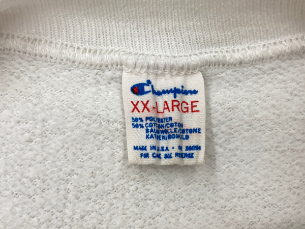 チャンピオン Champion 80s 80年代 Disney ディズニー ミッキー オリンピック 染み込み ラグラン USA製 トリコタグ Vintage ヴィンテージ 白 スウェット キャラクター ホワイト 2XLサイズ 104MT-1755