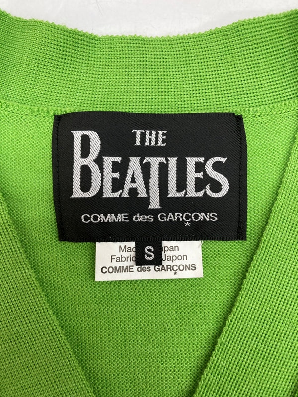 コムデギャルソン COMME des GARCONS THE BEATLES CARDIGAN ザ ビートルズ カーディガン アップル ワッペン CDG 緑 VP-N001 カーディガン ワンポイント グリーン Sサイズ 104MT-1606