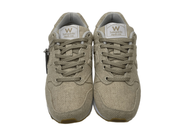 サンガッチョ via SANGACIO ×Wako’s Room ワコーズルーム ベージュ ウール イニシャルN レディース靴 スニーカー ベージュ 24cm 601sh-52