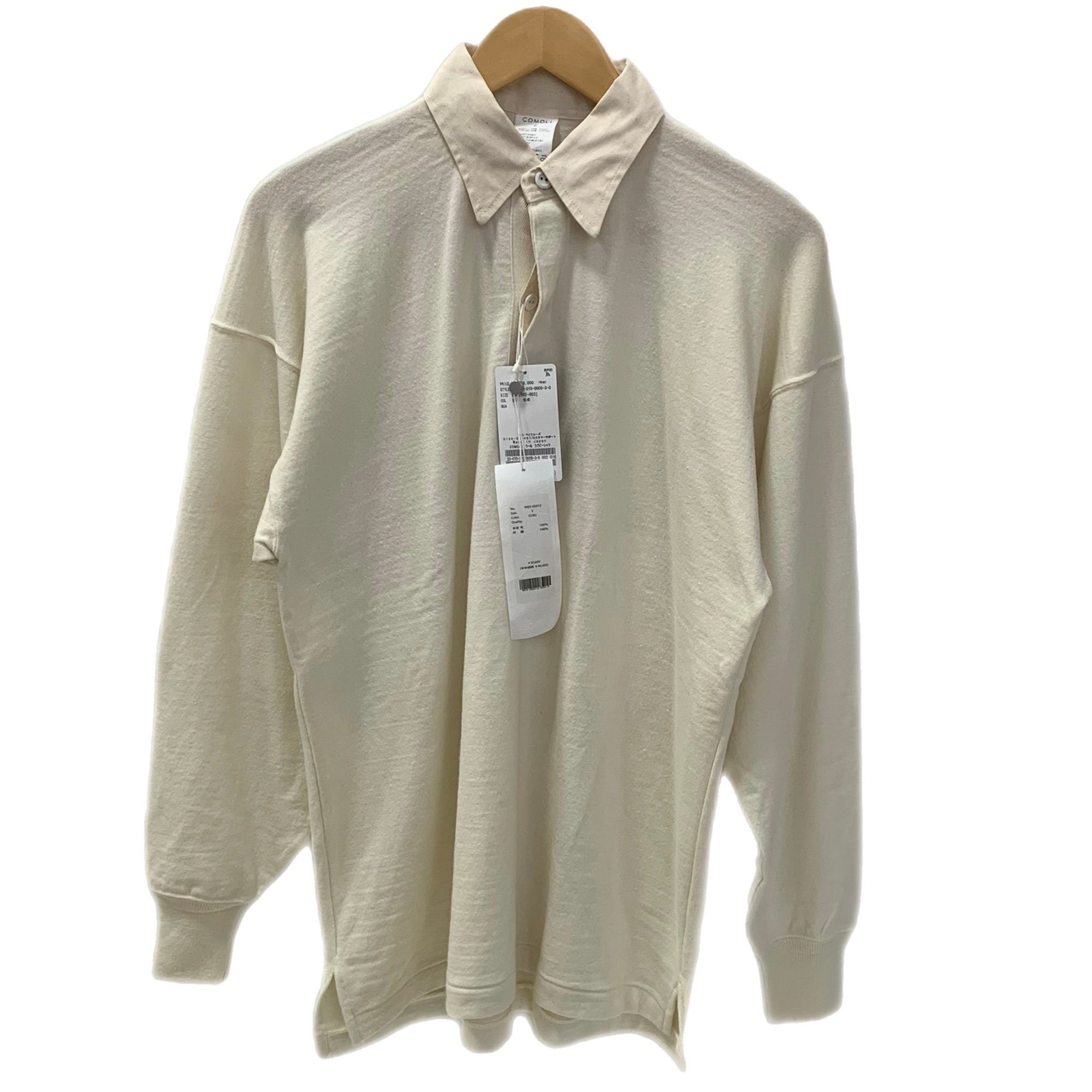 COMOLI 22AW ウール ラグビーシャツ W03-05012 3 ECRU COMOLI 22AW ウール ラグビーシャツ W03-05012 3 ECRU
