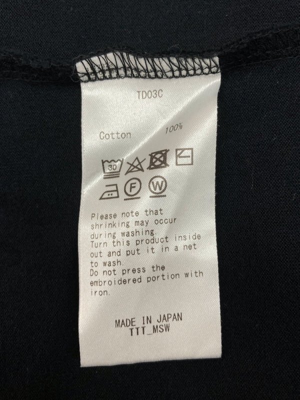 ティーモダンストリートウェア TTT MSW × DAIRIKU ダイリク Layered L/S Tshirt レイヤード Tシャツ ロンT 長袖 重ね着 黒 TD03C ロンT ロゴ ブラック フリーサイズ 104MT-1086