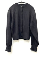 ロエフ LOEFF フリンジ カーディガン 8828-106-0021 ブラック 601LT-23