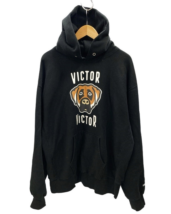 ヒューマンメイド HUMAN MADE Victor Victor Worldwide Sweat Hoodie ビクター ワールドワイド スウェット 黒 プルオーバー パーカー XXL パーカ プリント ブラック 101MT-2582