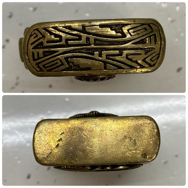 【曜日割引対象外】 【中古】グッドバイブレーション good vibrations 真鍮 シルバー925 ホースシュー オイルライター ZIPPO メンズジュエリー・アクセサリー その他 ゴールド 201goods-749 VB