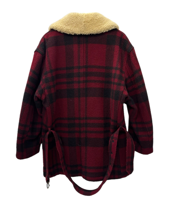 【曜日割引対象外】 ヴィンテージ vintage 80's 80s 80年代 レイクランド Lakeland 襟ボア  ピーコート コート レッド 42サイズ 201MT-3175 VB