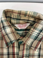 フロストプルーフ FROSTPROOF 70s～ Vintage ヴィンテージ コットン ネルシャツ チェックシャツ  US古着 長袖シャツ ベージュ Mサイズ 101MT-4089