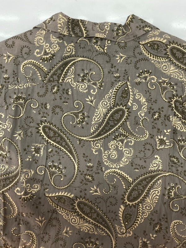 ラルフローレン RalphLauren POLO JEANS PAISLEY OPEN COLOR SHIRT ペイズリー オープン カラー シャツ インパクト21 アロハ 開襟 半袖 灰 半袖シャツ 総柄 マルチカラー Lサイズ 104MT-2352