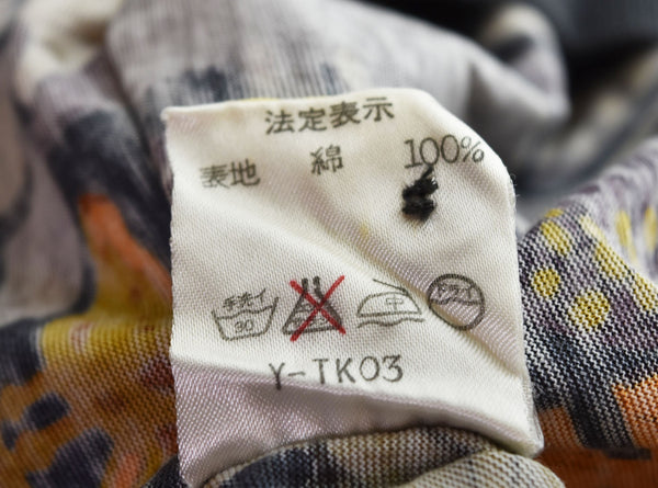 ディオール Dior 90'S 総柄 シャツ アニマル柄 Christian Dior SPORTS スポーツ ハーフボタン ラガーシャツ ポロシャツ 長袖シャツ マルチカラー Lサイズ 103LT-139