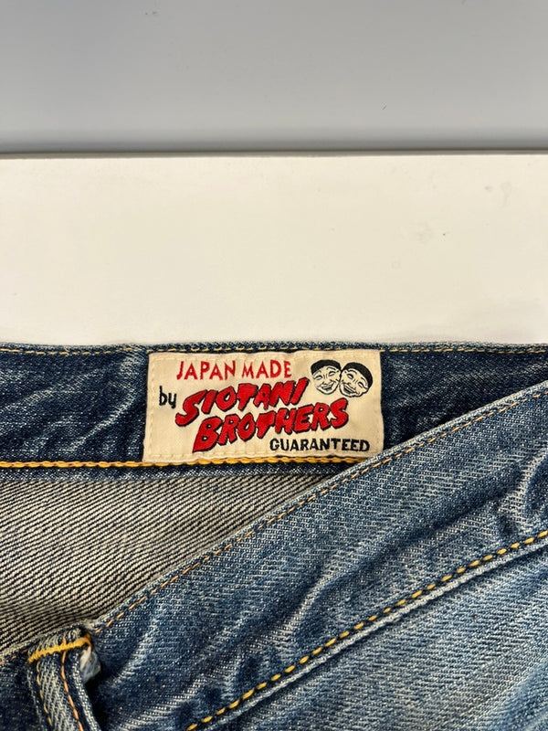 エヴィス EVISU PARIS パリ 大黒 赤 ショートパンツ  ハーフパンツ ネイビー サイズ38 101MB-687