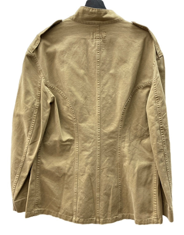 ダブルアールエル RRL 90s 90年代 三ツ星タグ サファリジャケット フロントボタン ヴィンテージ VINTAGE ラルフローレン RALPH LAUREN コットン USA製 BROWN 茶色 BEIGE ベージュ ジャケット ブラウン Mサイズ 104MT-2041