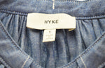 ハイク HYKE CHAMBRAY GATHERED DRESS シャンブレー ギャザー ワンピース 青 ワンピース ブルー 1 103LT-115